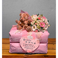 B004祝福新生兒花飾