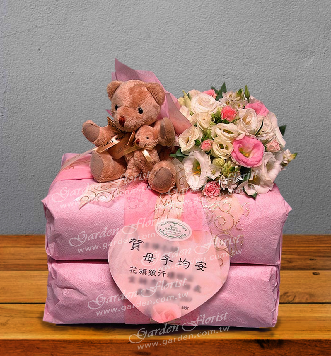 B004祝福新生兒花飾